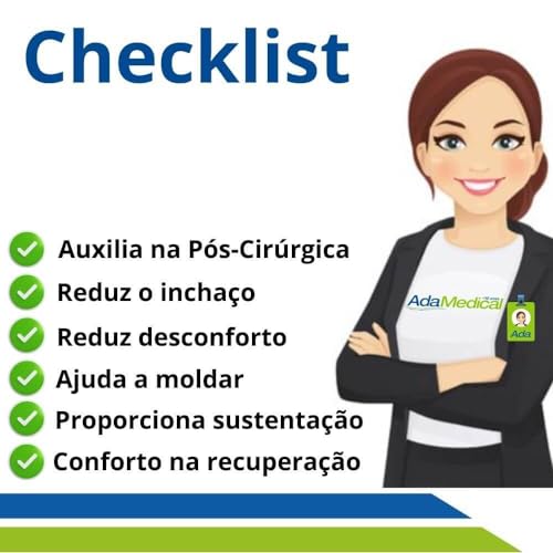 Sutiã Pós-Cirúrgico Longo com Base Reforçada Alça Regulável Renda Mamoplástia 60152 New Form (BR, Al