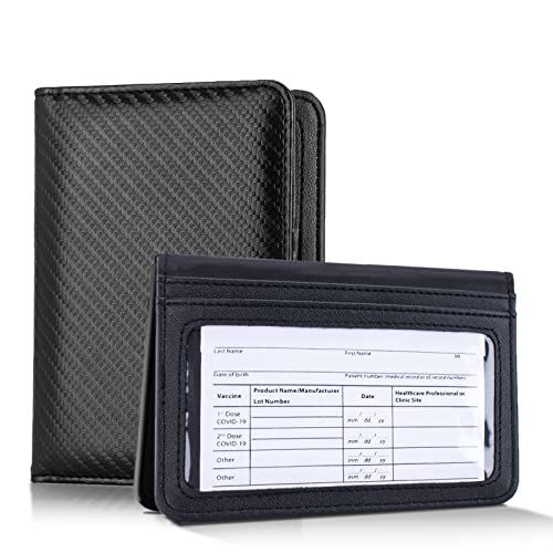 Alameda Passport And Vaccine Card Holder Combo, Carbon Fiber Passport Holder With Vaccine Card Slot, Travel Essentials Document Organizer Cover #TOP6