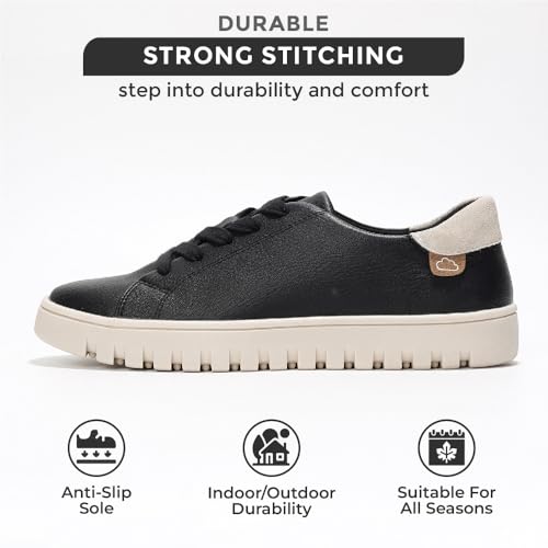 Project Cloud Tennis Shoes Womens Sneakers - Memory Foam Non Slip Fashion Ladies Shoes for Women Footwear - Lightweight Lace Up Comfortable Platform Sneakers (Paisley)3