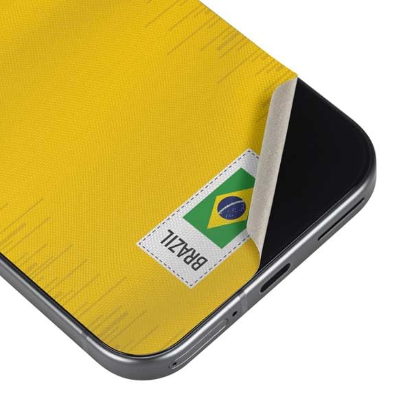 Skinit Decal Phone Skin Compatible with Google Pixel 9a - Brazil Soccer Flag Design