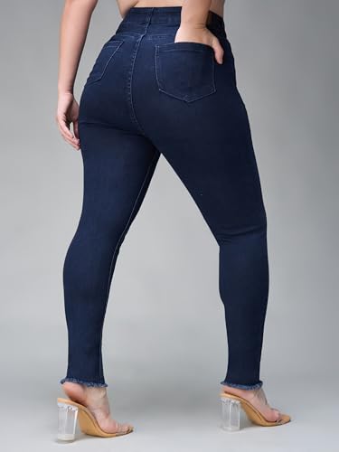 Image of Miss Chase A+ Women's Bootcut High Rise Regular Length Stretchable Denim Jeans
