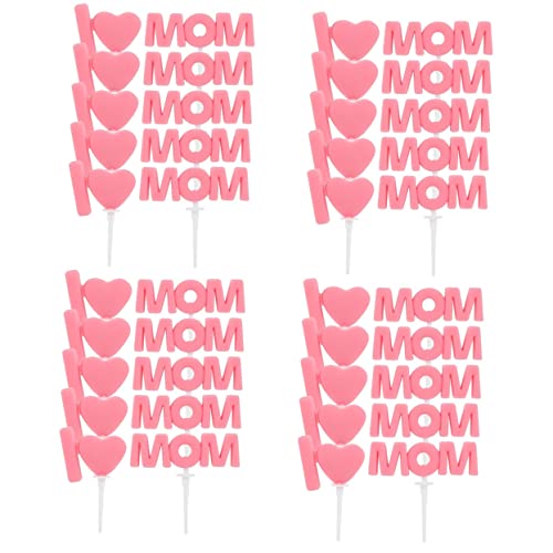 Vaguelly 40 Pçs Cupcake Inserções De Bolo De Dia Das Mães Topo De Bolo De Aniversário Copos De Papel