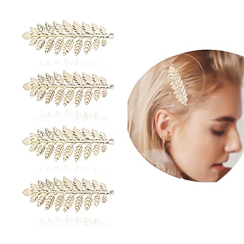 Women's Hair Accessories 4 unids Mujer Pelo Dulce agraciado 2 Tipos Horquillas Hairpin pinzas de pelo de metal con diamantes, adecuados para joyas de múltiples escenas para damas y amigos Cover