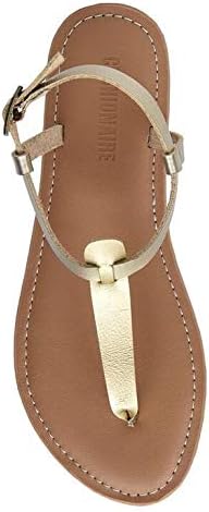 CUSHIONAIRE Women's Clea Flat Sandal with +Comfort 6 Gold