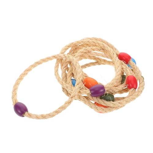 Abaodam 10pcs Ring Toss Set: Outdoor Toss Rings for Agility Practice Lawn Games for Party Assorted Color