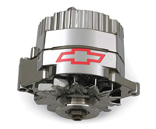 Proform Alternator, 80 Amp, 12V, Internal Regulator, Single V-Belt Pulley, Gm Logo, Chrome, Gm, Each (141-659) #TOP1