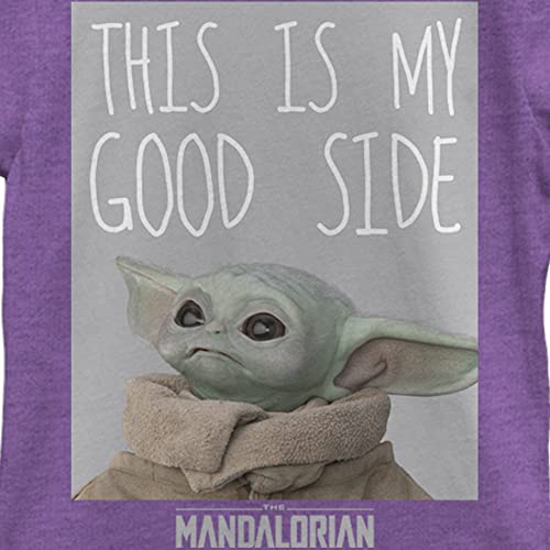Star Wars Mandalorian Good Side Girls Short Sleeve Tee Shirt, Purple Berry, Small2
