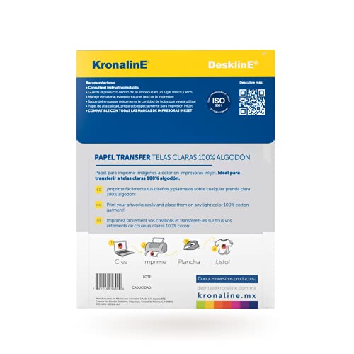 La mejor comparación de Papel transfer para comprar online. 5 Papel transfer marca Kronaline (2)