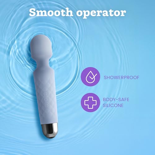 Image of Oliver James Wand Vibrator Sex Toy - 20 Patterns 8 Speeds Long Battery Life | Discreet Adult Toy Vibrating Dildo 6 Hour Battery Life Waterproof USB Rechargeable G Spot Vibrator for Deep Intense Pleasure