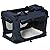 PawHut Folding Pet Carrier Bag Soft Portable Dog Cat Crate Puppy Kennel Cage House with Cushion Storage Bags Dark Blue, 60 x 41.5 x 41cm