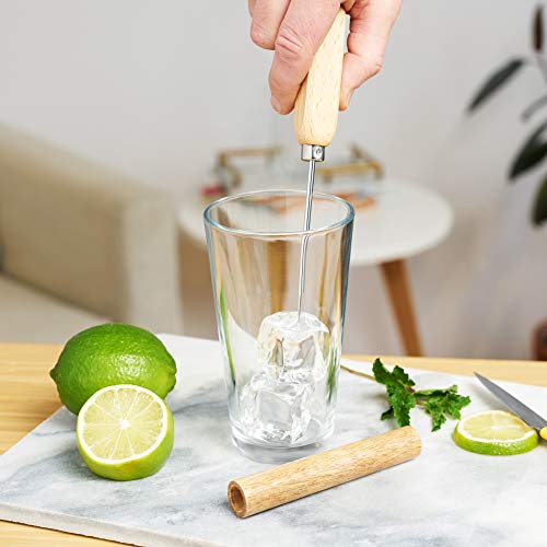 image for True Spike Stainless Steel Ice Pick Tool with Cover and Wood Handle fo