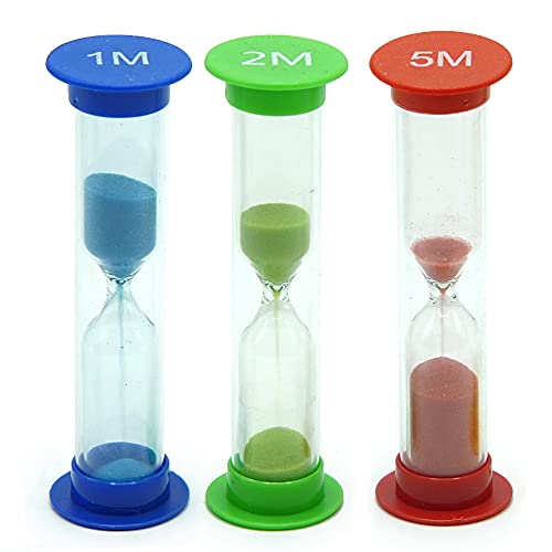 Teacherfav sand timer for kids set of 3 small colorful hour glass…