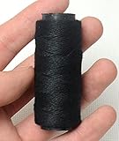 Jozlynn Weaving Thread,3 Rolls Polyester Sewing Threads for Hair Weft Extension Wig Makers (3 pcs, Black)