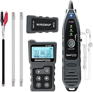 KOLSOL 4 in 1 Network Cable Tracker PoE Tester with NCV & Lamp for CAT5e/CAT6/CAT6a, Detect PoE Voltage, PSE Standards, Measure Cable Fault Distance by TDR Function NF-8209