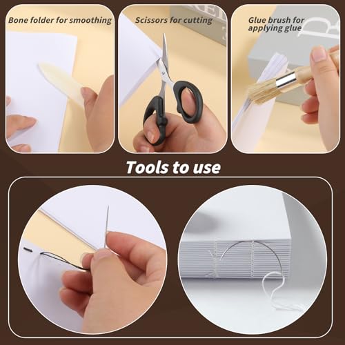 JUPEAN 21 kits de pano de encadernação de livros para fazer livros materiais de encadernação suprime