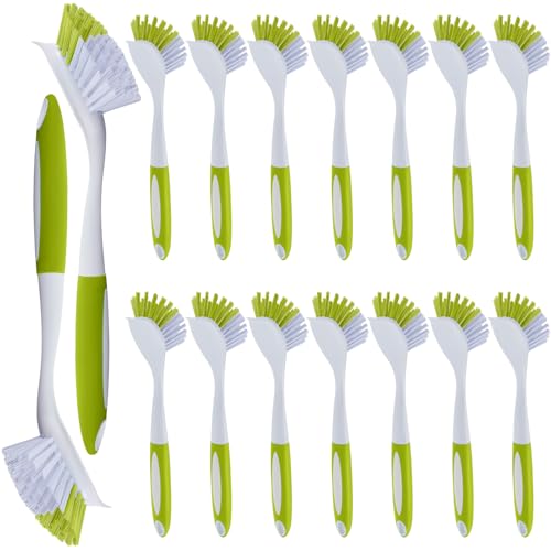 Image of Hsei 20 Pcs Kitchen Scrub Dish Brush Bulk, GreenYellow