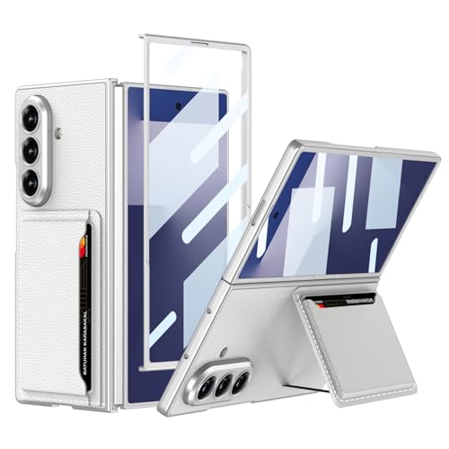 Étui Samsung Galaxy Z Fold 7 argent antichoc étui à rabat cuir et film