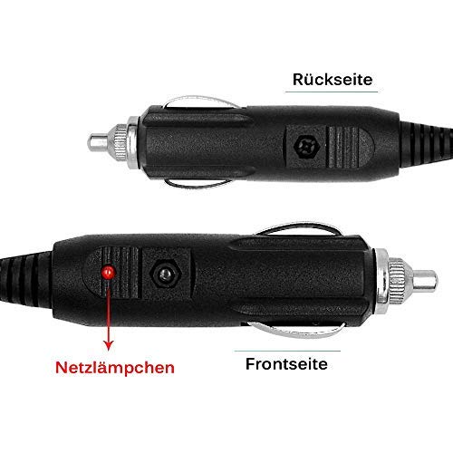 Cavo di Alimentazione Automatica per caricabatteria da Auto DC, 12-24V 4FT Accendisigari per Auto Maschio Spina per DC Cavo di connessione per Lettore Dvd Portatile, DVR per Auto