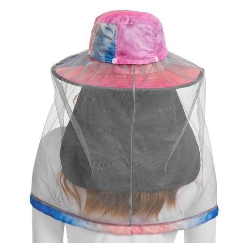 Image of BASSDASH UPF 50+ Mosquito Sun Hat with Hidden Head Net and Neck Flap for Men Women Outdoor Fishing Hiking Camping