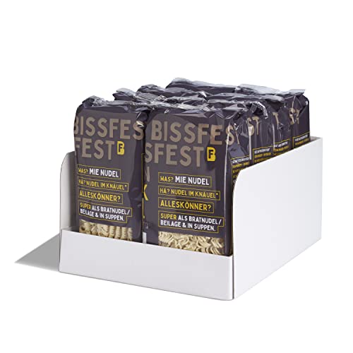 bissfest Bio Mie Nudeln 2 kg (8 x 250 g) - vielseitige asiatische Nudeln für Wok, Suppengerichte oder als Beilage