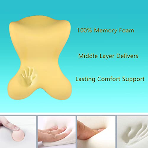 Newsty Car Neck Pillow For Driving Seat Car Headrest Pillow/Gaming Chair Pillow With Adjustable Strap Removable Cover Ergonomic Design Neck Support Pillow For Car, Office Chair, Gaming Chair(Black) #TOP2