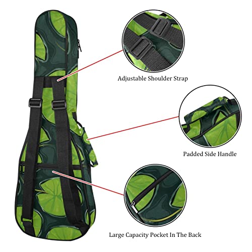 Housse pour ukulélé – Feuille de lotus verte – Rembourrage épais en éponge de 10 mm – 53,3 cm – Avec sangles réglables… - Les Beatles, Paul McCartney, John Lennon, RIngo Starr, George Harrison Housse pour ukulélé - Feuille de lotus verte - Rembourrage épais en éponge de 10 mm - 53,3 cm - Avec sangles réglables… – Image 4