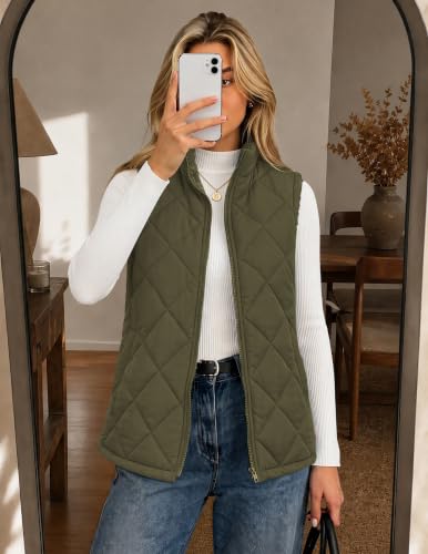 Zeagoo Womens Vest Zip Up Quilted Jacket Sleeveless Coats Warm Outerwear - image 4
