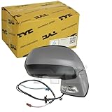 TYC 305 0126 Rétroviseur extérieur pour ajustage électrique des rétroviseurs Rabattable électriquement avec mémoire teinté en bleu convexe chauffant gauche Compatible avec CITROËN C4 I Picasso UD