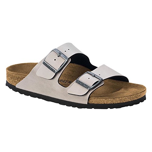 Birkenstock Women's Arizona Birko-Flo Stone Birko-flor Pull Up Sandals - 38 M EU