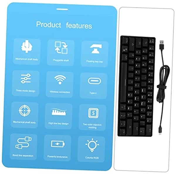 UKCOCO 61 Mechanisch Toetsenbord Mechanische Toetsenborden Computer Toetsenborden USB Toetsenbord Full Size Toetsenbord PC Laptop Toetsenbord Kantoor Toetsenbord Backlight Toetsenbord