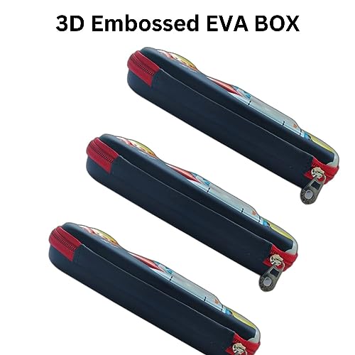 Image of EVA Large Capacity Stationery Box 3D Cartoon Pen Pencil case Multi-Compartment for School Students with Zip Closure -Best Birthday Gift for Girls, Boys & Kids (Space Exploration)