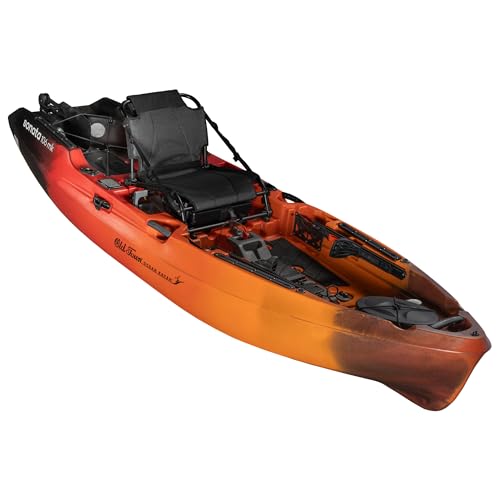 Old Town Ocean Kayak Sonata 106 MK Recreational Kayak with Electric Motor, Bluetooth Speakers and LED Lighting, 10 Ft 6 in, Lava