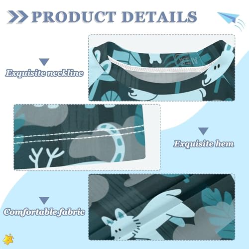 Jungle Animal Teal Green Short Sleeve Rash Guard Bathing Suit Girls Little Girls Swimsuit Childrens Bathing Suits for 3-12 Years trajes de bano para ninas3