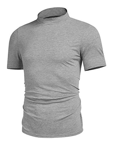 Image of Poriff Men's Casual Slim Fit Basic Tops Knitted Thermal Turtleneck Pullover Sweater