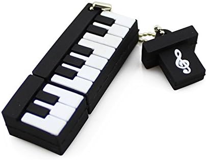 CHUYI Music Series Novelty Piano Shape 32GB USB 2.0 Flash Drive Storage Pen Drive Cute Thumb Drive Cartoon Memory Stick U Disk Jump Drive with Cap Gift