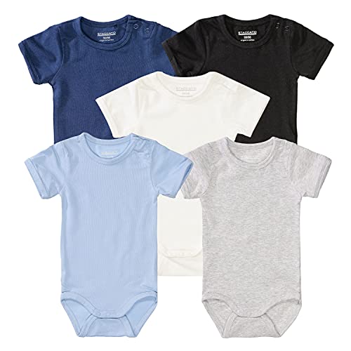 Staccato Baby Bodys 5er Pack - Mädchen, Jungen oder Unisex - Bio-Baumwolle, Organic Cotton, super weich und bequem - Farbe: Bunt, Größen 50/56-86/92 (5er Set Jungen, 86/92) Cover