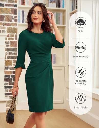 Image of GRACE KARIN Work Dresses for Women 3 /4 Sleeve Sheath Business Dress
