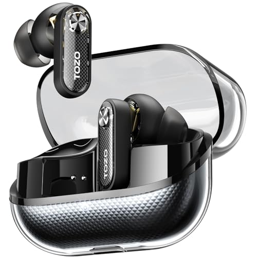 TOZO Crystal Pods Hybrid Active Noise Cancelling Wireless...