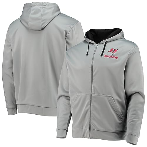Dunbrooke Men's Gray/Black Tampa Bay Buccaneers Apprentice Full-Zip Hoodie
