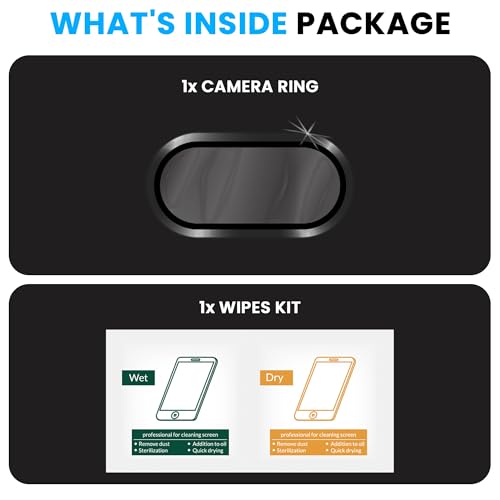 Image of FIRST MART Black Camera Ring Guard Protector for Samsung Galaxy F70e, Samsung M07 and A07 | Tempered Glass with Metal Alloy Rings, HD Clear, Scratch Resistant, Case-Friendly | Pack of 1