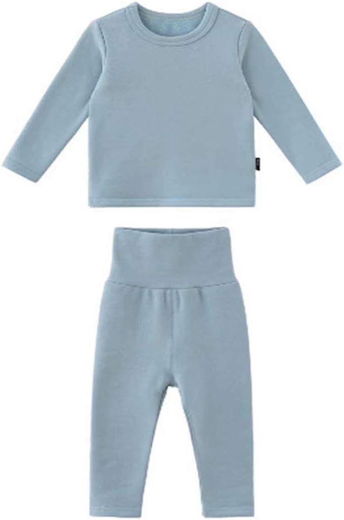 Amazon Co Jp Burning Go ベビー服 パジャマ セット コットン 裏起毛 スウェット ルームウェア お腹が出ない 腹巻き付 赤ちゃん 寝巻き 男児 女児 寝間着 トレーナー パンツ 無地 80cm 90cm 100cm 110cm 1cm 服 ファッション小物