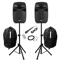 Complete active DJ speaker package featuring a pair of 10-inch active/passive speakers with 600W max power, perfectly designed for impressive audio clarity at home DJ sets, karaoke gatherings and beginner DJ events. Effortlessly stream music directly...