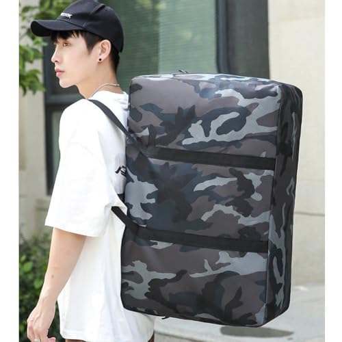 Sturdy moving bag,Travel Luggage Duffle Tote Bag with Strong Zipper and Handle,Heavy Duty Jumbo Packing Bags for Clothes,Pillows,Bedding (Coffee camouflage,Medium)3