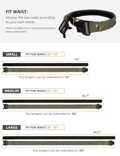 Image of IDOGEAR SPORTS Tactical Riggers Belt 2 inch Heavy-Duty MOLLE Belt With 1.75 inch Inner Nylon For Outdoor Military Work Use