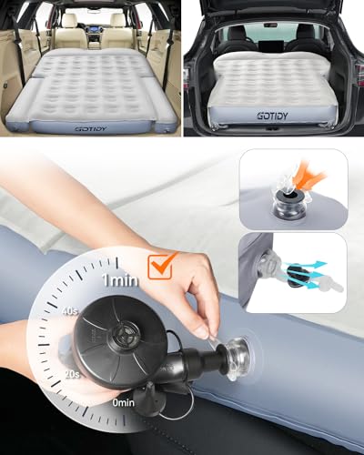 GOTIDY SUV Mattress Camping Bed, SUV Air Mattress Bed, Car Travel Inflatable Mattress Flocking Air Bed Camping Universal SUV - Camping & Home - Image 3