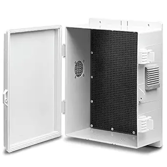 Namunanee Outdoor Electrical Junction Box, ABS Water Resistant Enclosure with Internal Mounting Panel & Hinged Cover, 9.2