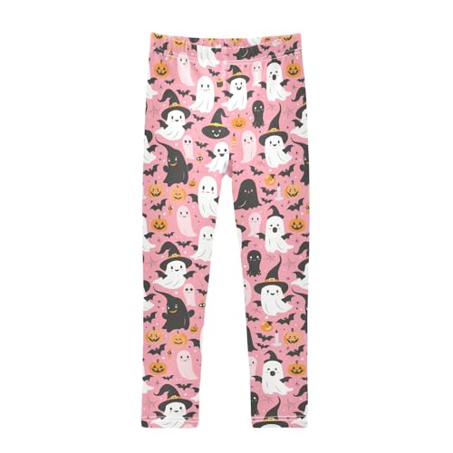 Girls Leggings Halloween Ghosts Bat Pumpkin Soft Toddler Leggings for Girls Kids Pants Size 4T-10T