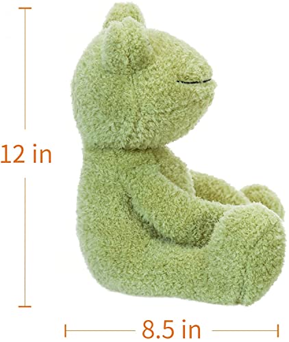 Apricot Lamb Toys Plush Velvet Frog Stuffed Animal Soft Cuddly Perfect for Child (Green Frog, 12 Inches), Large - Image 2