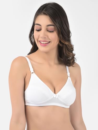 Image of Softline Women's Cotton Blend Wire-Free Non-Padded Plunge Bra Combo | Comfortable & Breathable Everyday Wear (Pack of 2)