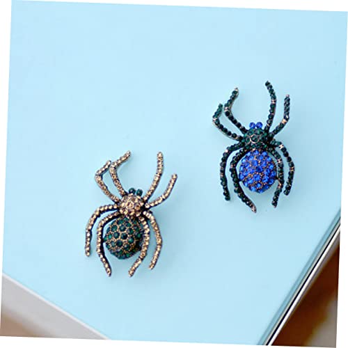 Broche araignée vintage zircon rouge, le cadeau rétro idéal